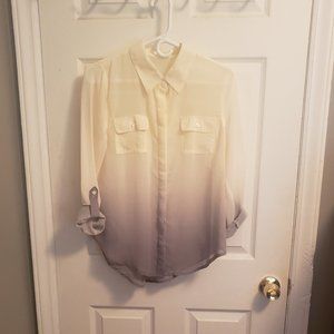 Women's Ombre Button Up Top